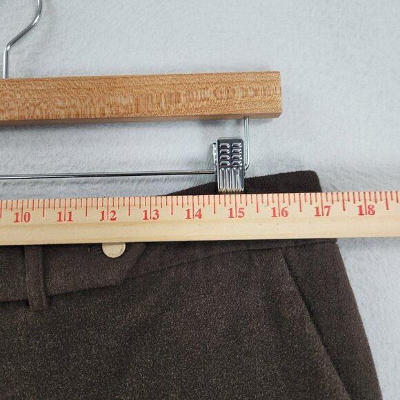 Calvin Klein Pants Womens 12 Brown Mid Rise Wide Leg Flat Front Classic Trousers - Picture 3 of 11